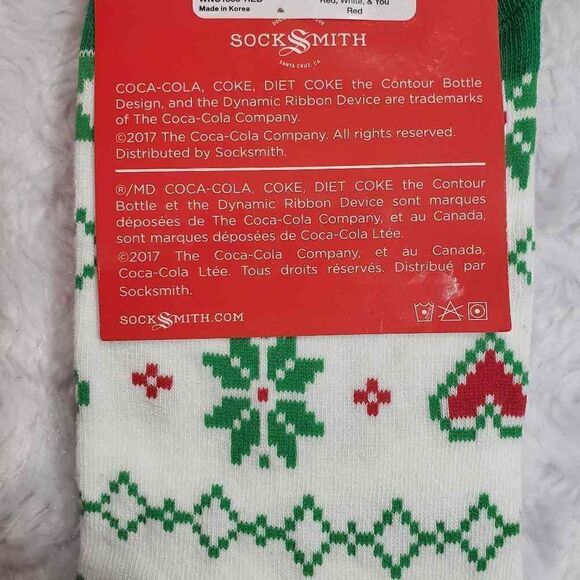 NWT Coca Cola holiday Polar Bear socks womens shoe 5-10.5 - Picture 4 of 4